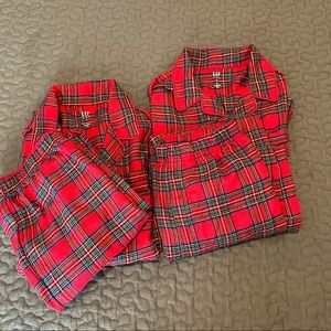 Gap boys red plaid pajamas